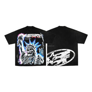 เสื้อยืดคอตตอนสีแดงแบบเรียบสไตล์วินเทจสำหรับผู้ชาย เนื้อผ้าหนา ซักย้อมแบบแอซิดวอช ใส่สบาย ระบายอากาศได้ดี เหมาะสำหรับฤดูร้อน - Product Image 4