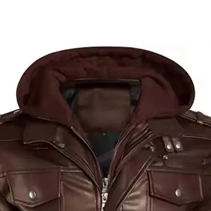 <b>Leather</b> <b>Jacket</b> Luxury <b>Leather</b> Zip <b>Jacket</b> Contemporary Casual Streetwear Manufacturer Factory Direct Supply - Product Image 6