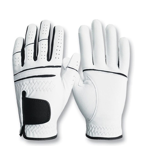 Guantes de Golf Vantrex Premium Blancos y Negros Personalizables, Antideslizantes, Transpirables, de Cuero Cabretta, con Logotipo Personalizado, Unisex, para Mano Izquierda, de Calzado Fácil - Product Image 4