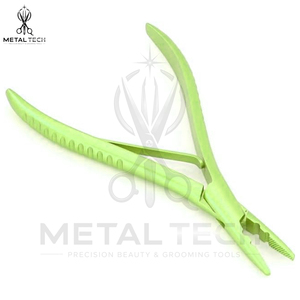 Pince professionnelle vert citron en acier inoxydable pour l'élimination des extensions capillaires, ouvre-micro-anneaux multi-trous, outil de décollement pour salon - Product Image 3