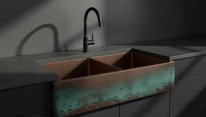 copper sink luxury finish india copper washbasin handmade india copper <b>basin</b> export supplier india copper sink premium - Product Image 2