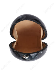 กระเป๋าคลัทช์ทรงไข่ลายหินอ่อนสีดำ ดีไซน์เนอร์ งานประติมากรรม สำหรับงานกลางคืน สไตล์โมเดิร์นหรูหรา สำหรับผู้ซื้อขายส่งแบบ OEM - Product Image 5