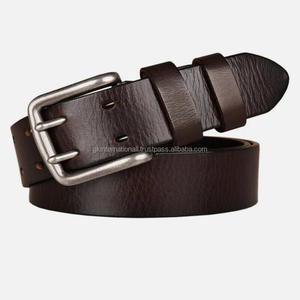 เข็มขัดหนังวัวแบบคู่สำหรับผู้ชายเข็มขัด100% ลายแบบวินเทจดีไซน์หรูหรา - Product Image 1