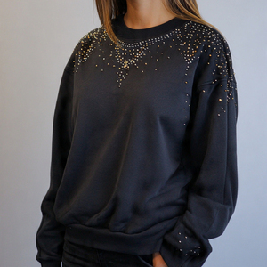 Women <b>Rhinestone</b> Sweatshirts Winter Street Pullover <b>Rhinestone</b> Sweat Shirts Women's Crew Neck Long Sleeve <b>Rhinestone</b> <b>Tops</b> - Product Image 1