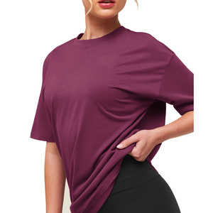 Camisas de Cuello Redondo de Color Sólido para Mujer al por Mayor, Blusa Casual de Manga Larga para Mujer OEM, Camiseta de Manga Larga con Cuello en V para Mujer - Product Image 4