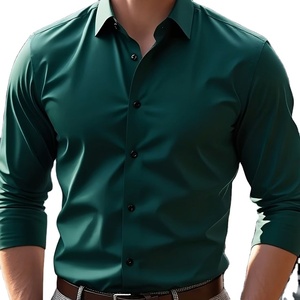 Camisa de Vestir Casual de Negocios con Logotipo Personalizado para Hombre, Camisa de Vestir con Botones de Manga Larga y Corte Entallado con Solapa a la Moda para Hombre - Product Image 2