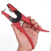 Pince à étiquettes d'oreille pour animaux de ferme, applicateur d'étiquettes d'oreille pour vaches et chèvres, avec pinces à ongles de rechange, aiguilles, pour bétail, en métal, PK