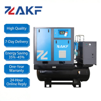 Compresseur d'air monophasé tout-en-un ZAKF fabriqué en Chine, 3,7 kW, 5 CV, 220 V, type à vis