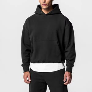 Unisex Solid Color Hooded Sweatshirt Set Casual Loose Fit Full Length <b>Tracksuit</b> Side Pockets 100% Cotton <b>Waterproof</b> Streetwear - Product Image 2