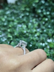 Luxury Heart Shape Diamond <b>Ring</b> with Diamond Pave Band Elegant 18K Gold Plated <b>Engagement</b> <b>Ring</b> for Women Anniversary Wedding - Product Image 5