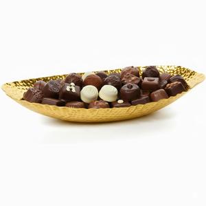 Plateau à chocolat en métal de haute qualité avec finition argentée martelée, plateau de service décoratif classique pour chocolat, présentoir à desserts - Product Image 5