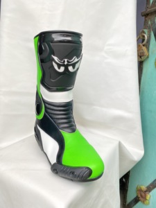 Botas de Carreras Personalizadas con Diseño de Ojos de Búho, Hechas a Medida, Botas de Motociclismo de Media Pantorrilla - Product Image 3