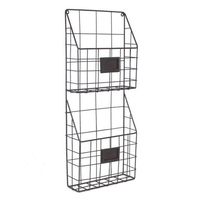 Étagère murale en métal à 5 niveaux pour magazines, organiseur de courrier, pour entrée, bureau, salle de bain, usage domestique - Design multifonctionnel