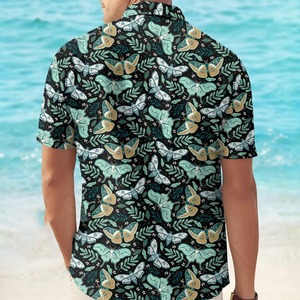 Camisa Hawaiana de Moda para Hombre con Estampado Divertido y Graffiti, Manga Corta, Cuello Cuadrado, Estilo Hip-Hop, Holgada e Informal - Product Image 1