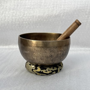 Cuenco tibetano de bronce original hecho a mano de alta calidad, personalizado, de aleación metálica, para meditación, sonido y terapia, martillado a mano. - Product Image 3