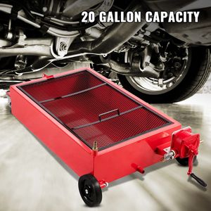 Bac de vidange d'huile pliable à pompe manuelle de 76 L (20 gallons) à profil bas pour réparation automobile, grande capacité, pour un changement d'huile facile - Product Image 1