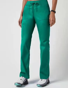 ชุดเสื้อและกางเกงสครับสีเขียวพรีเมียมแบบพันรอบตัว ปรับแต่งได้ ชุดยูนิฟอร์มพยาบาลโรงพยาบาล ชุดทำงานแพทย์และพยาบาลทันสมัย - Product Image 4