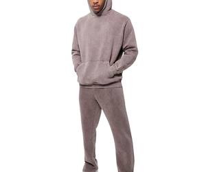 ชุดวอร์มผู้ชายแบบสั่งทำพิเศษ ล้างสีแบบแอซิดวอช เย็บปักถักร้อยตามสั่ง ชุดลำลอง ป้องกันรอยยับ ระบายอากาศได้ดี สวมใส่สบาย ชุดวอร์มล้างสีแบบแอซิดวอช - Product Image 1