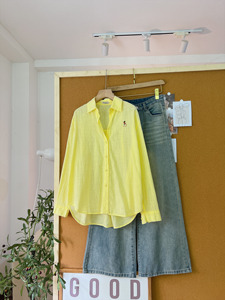 L815 Women's Oversized Woven <b>Linen</b> <b>Shirt</b> Deer Embroidery Button Down Collar Long Sleeve Loose Casual Spring <b>Summer</b> Blouse - Product Image 4