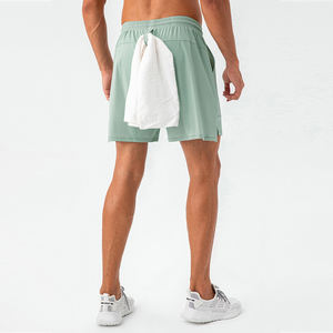 Shorts de sport athlétiques à séchage rapide pour hommes avec logo personnalisé, taille élastique, vêtements de sport pour la course à pied et le basketball - Product Image 4