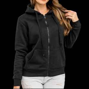 Sudadera con capucha de verano para mujer, informal, de punto, de algodón activo, transpirable, con cremallera y mangas largas, con logotipo personalizado al por mayor, OEM. - Product Image 6