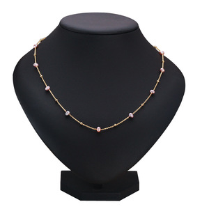 Collar de Perlas de Agua Dulce de Alta Gama de Zhuji para Niñas, Color Morado Cielo Estrellado, Cadena de Clavícula Versátil, Pequeño para el Verano - Product Image 5