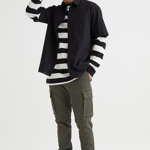 Sudadera de Manga Larga para Hombre, Personalizada, 100% Algodón, Elástica, Ligera, Transpirable, Lisa y con Estampado, Suministro de Tela ODM - Product Image 2