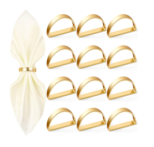 Porte-serviettes en laiton doré, accessoires de décoration de table pour hôtels, vaisselle, écologiques, vente chaude, produit le plus vendu - Product Image 5