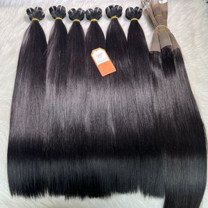 Meilleur choix Article populaire Extensions de cheveux humains noirs lisses pleine longueur Paquets de cheveux de trame alignés sur les cuticules longue durée de vie - Product Image 3