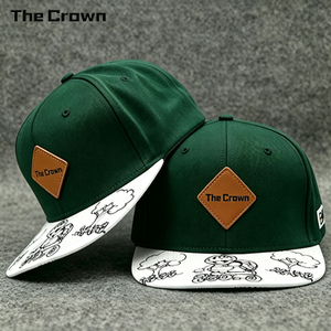 Casquette à visière plate à 6 panneaux avec logo personnalisé, vente en gros, patch en cuir, visière imprimée, fabricant - Product Image 1