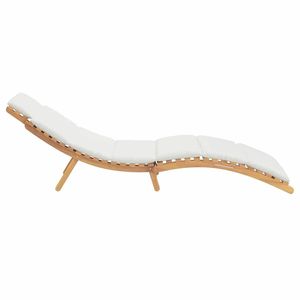Chaise longue de jardin marron avec coussin 77,95 x 21,65 x 23,03 pouces - Product Image 6