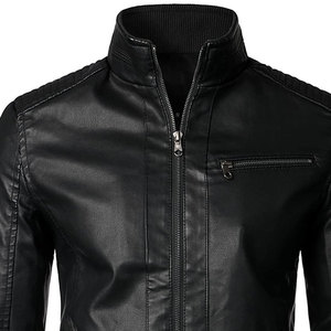 Men's Clothing New Design High Street Sportswear Sportswear Motorbike Leather <b>Jacket</b> with Pockets Men's <b>Jackets</b> - Product Image 4