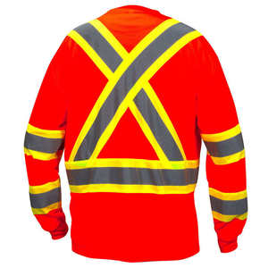 Camisetas de Trabajo de Alta Visibilidad Personalizadas para Hombre, Reflectantes, de Manga Corta, Transpirables, Antiarrugas, 340g, para Seguridad en la Construcción y Carreteras - Product Image 3