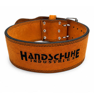 Ceinture de musculation professionnelle en cuir de vachette robuste, à double couture, avec une adhérence solide, pour un entraînement avancé et sécurisé - Product Image 1