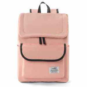 Pink Oxford Softback <b>Backpack</b> 15 Inches Multiple Pockets Cover Closure Unisex Day <b>Backpack</b> - Product Image 3