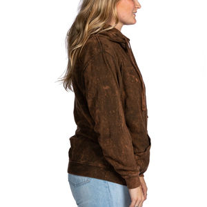 Sudadera con Capucha Vintage Estilo Urbano con Logotipo Personalizado, Lavada al Ácido, para Mujer, Calidad Premium, Precio al por Mayor - Product Image 3