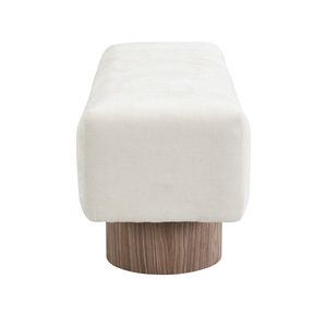 Beige Chenille Upholstered Dining Bench for Dining Room No Assembly Required <b>End</b> <b>Bed</b> Entryway Bench Ottoman for Room Furniture - Product Image 6