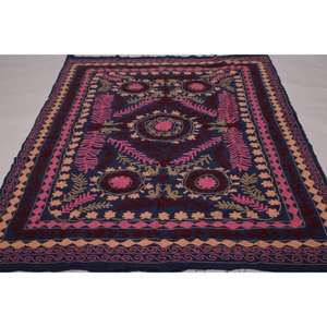 Handmade Eco-Friendly Vintage Kantha Suzani <b>Quilt</b> 100% Cotton Floral Embroidery Boho Bedspread Indian <b>Throw</b> Blanket Bedding - Product Image 2