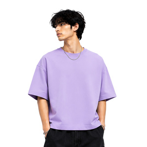 เสื้อยืดทรงบ็อกซี่ผู้ชายขายส่ง ผ้าคอตตอนพรีเมียมเนื้อหนา ทรงหลวม แขนสั้น รับทำโลโก้ตามสั่ง OEM ODM เสื้อผ้าแบรนด์ส่วนตัว - Product Image 5