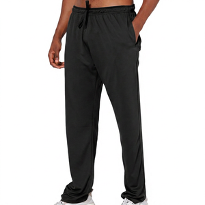 Pantalon de survêtement gris pour homme, élastique, avec cordon de serrage, poches latérales, décontracté, respirant, imperméable, écologique, coupe droite, léger, tissé - Product Image 3