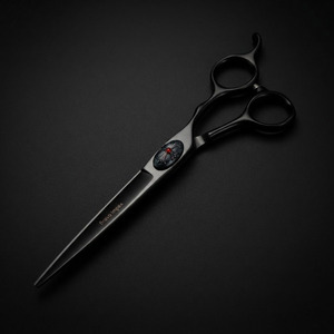 Tijeras de Barbero Profesionales de Acero Inoxidable con Hoja Curva para Diestros, Herramienta Avanzada para Cortar el Cabello - Product Image 1