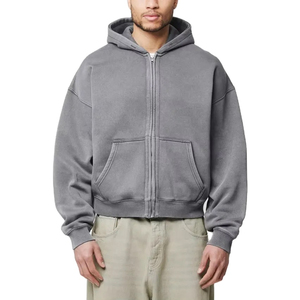 Sudadera con Capucha Unisex de Corte Regular, Color Sólido, Informal, para Invierno, 100% Algodón, Forro Polar, Transpirable, Resistente al Viento, Teñido Liso, Secado Rápido - Product Image 6