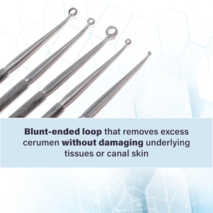 ชุดเครื่องมือขูดหูสำหรับกำจัดสิ่งแปลกปลอม 5 ชิ้น ทำจากเหล็กกล้าไร้สนิมเกรดทางการแพทย์ พร้อมห่วงสำหรับขูดหู - Product Image 6