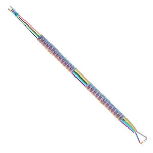 Pousse-cuticules personnel double face en acier inoxydable pour manucure et pédicure - Product Image 1