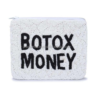 Wholesale Beaded Pouch Eye Heart Star Flamingo Coin Purse Novelty Motif Mini <b>Zip</b> Wallet Boutique Accessories - Product Image 5