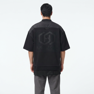 เสื้อยืดแขนสั้นผ้าฝ้ายเฟรนช์เทอร์รี่สองชั้น หนัก 430GSM 100% ป้องกันการเป็นขุย ซักแล้ว ทรงพอดีตัว สีพื้น สั่งทำพิเศษ สไตล์เทคแวร์ - Product Image 2