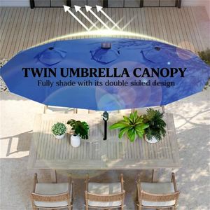 Ombrellone Solare Blu Navy per Terrazza e Cortile, Protezione Solare Perfetta - Product Image 3