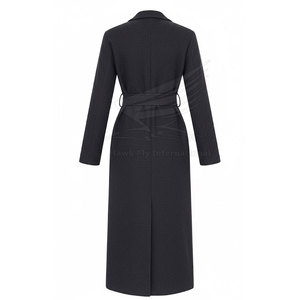 Abrigo Largo de Invierno para Mujer, Mezcla de Lana y Lona, Estilo Urbano Cálido - Product Image 5