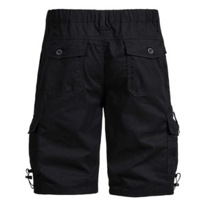 Pantalones Cortos Tácticos Resistentes para Hombre con Cintura Elástica de Secado Rápido, 100% Algodón, Diseño Sólido - Ropa de Trabajo Casual para Exteriores para Hombre - Product Image 3