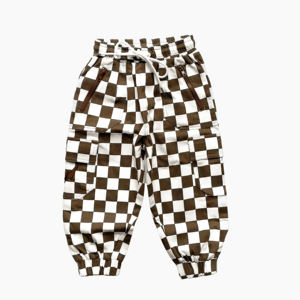 Pantalon Cargo à Carreaux Confortable pour Enfants et Hommes, en Coton, Style Décontracté, Couleurs Personnalisées, Vente en Gros, Fabricant - Product Image 1